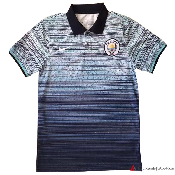 Polo Manchester City 2017-2018 Azul Gris